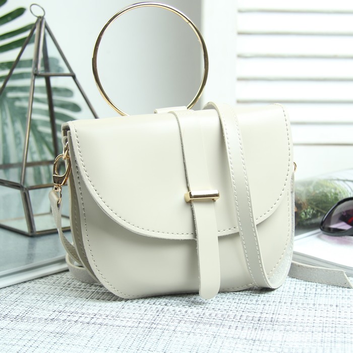 Сумка жен Кэти, 19*3*16,5, отд на клапане, н/карман, длин ремень, металл ручка, серый