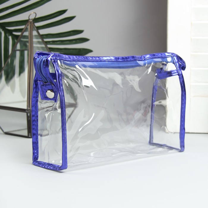 Косметичка банная, отдел на молнии, цвет синий