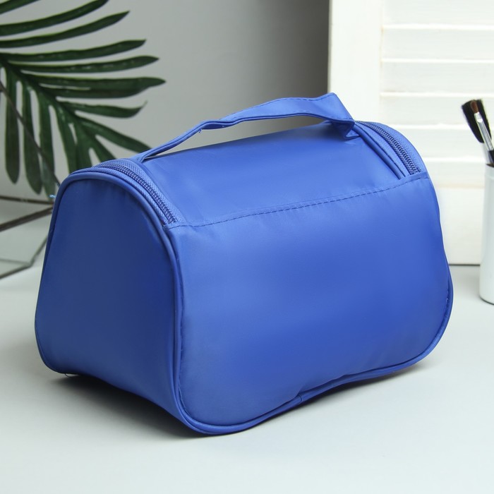 Косметичка-сумочка, отдел на молнии, цвет синий