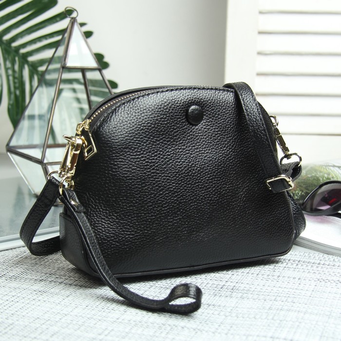 Сумка жен Ева, 21*7*15, отд на молнии, 2 н/кармана, длин ремень, черный