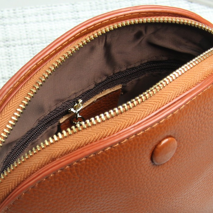 Сумка жен Ева, 21*7*15, отд на молнии, 2 н/кармана, длин ремень, коричневый