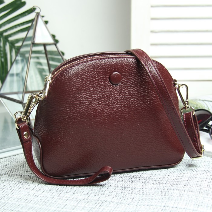 Сумка жен Ева, 21*7*15, отд на молнии, 2 н/кармана, длин ремень, бордовый