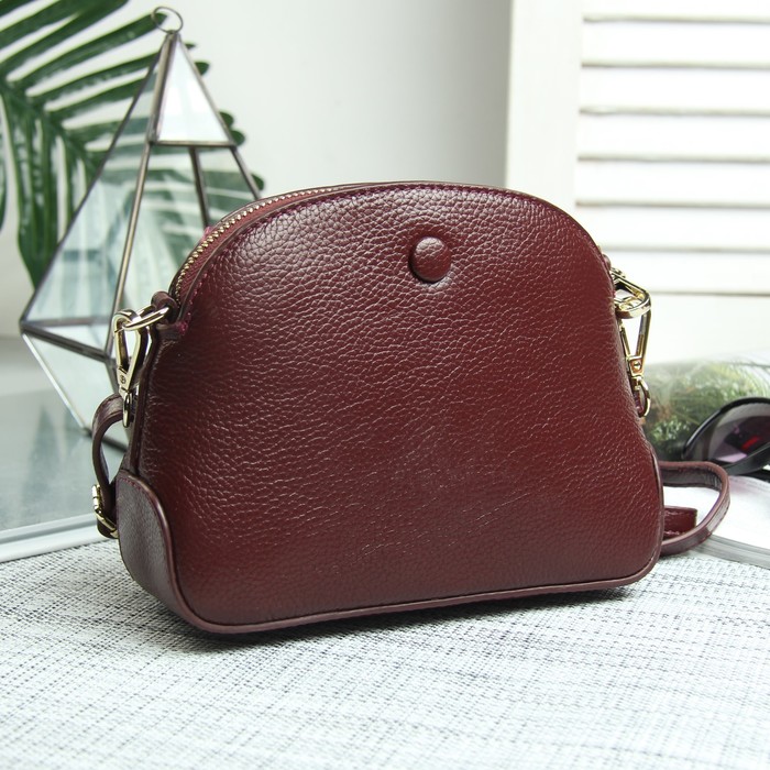 Сумка жен Ева, 21*7*15, отд на молнии, 2 н/кармана, длин ремень, бордовый