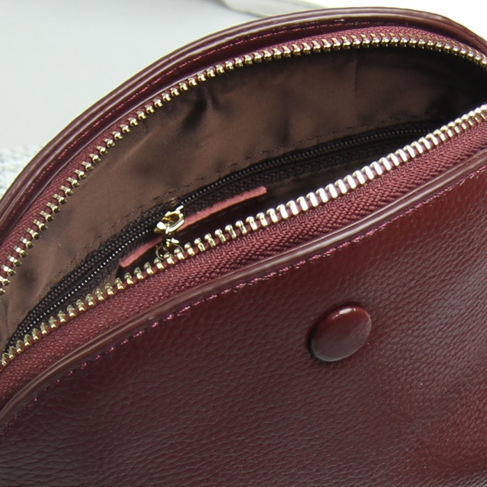 Сумка жен Ева, 21*7*15, отд на молнии, 2 н/кармана, длин ремень, бордовый