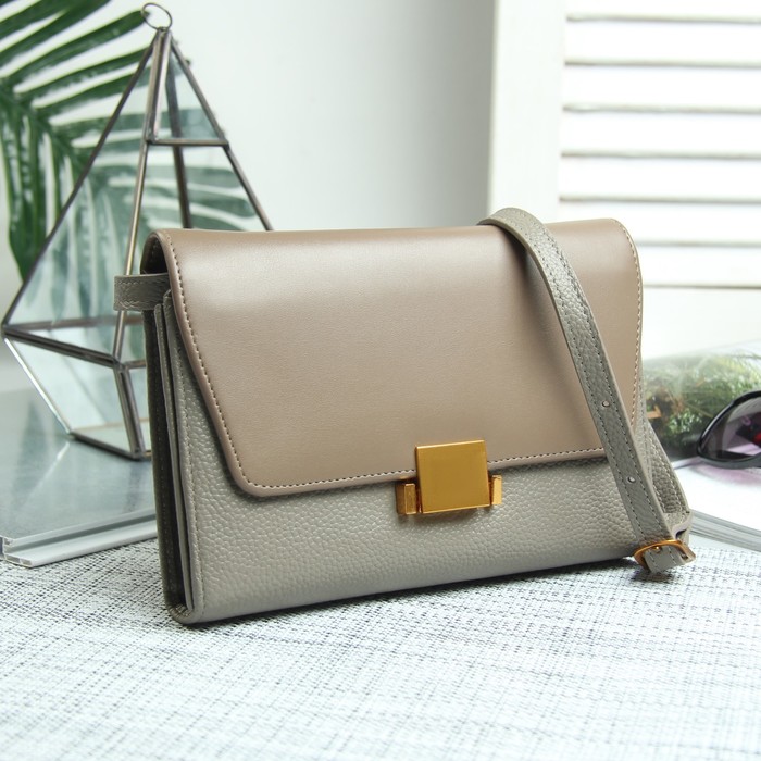 Сумка жен Кристи, 20*4*14, 6 отд на молнии, длин ремень, серый