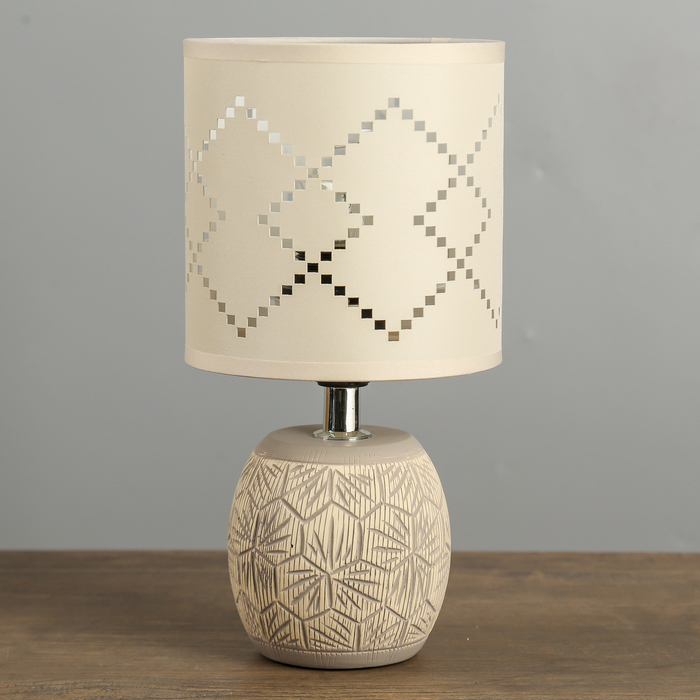 Лампа настольная керамика "Штрихи в сотах" Е27 220В 25,3х13х13 см