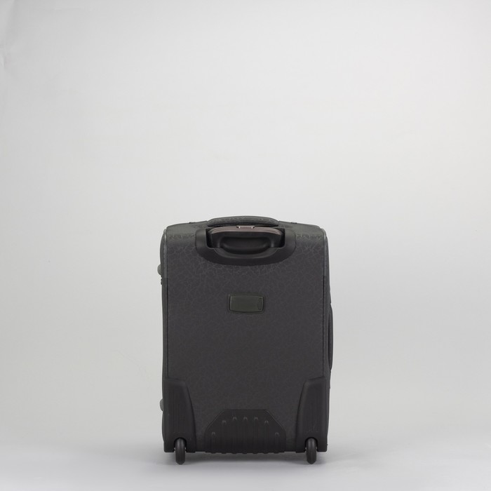 Чемодан малый 20", отдел на молнии, с расширением, 2 наружных кармана, кодовый замок, 2 колеса, цвет серый