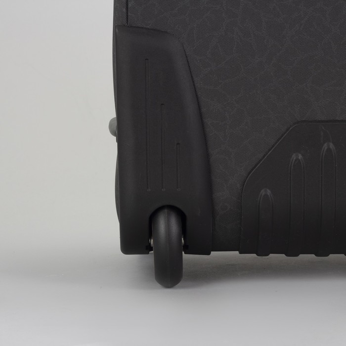 Чемодан малый 20", отдел на молнии, с расширением, 2 наружных кармана, кодовый замок, 2 колеса, цвет серый