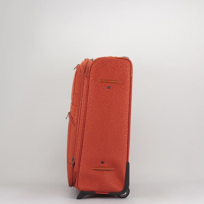 Чемодан большой 28", отдел на молнии, с расширением, 2 наружных кармана, кодовый замок, 2 колеса, цвет терракотовый
