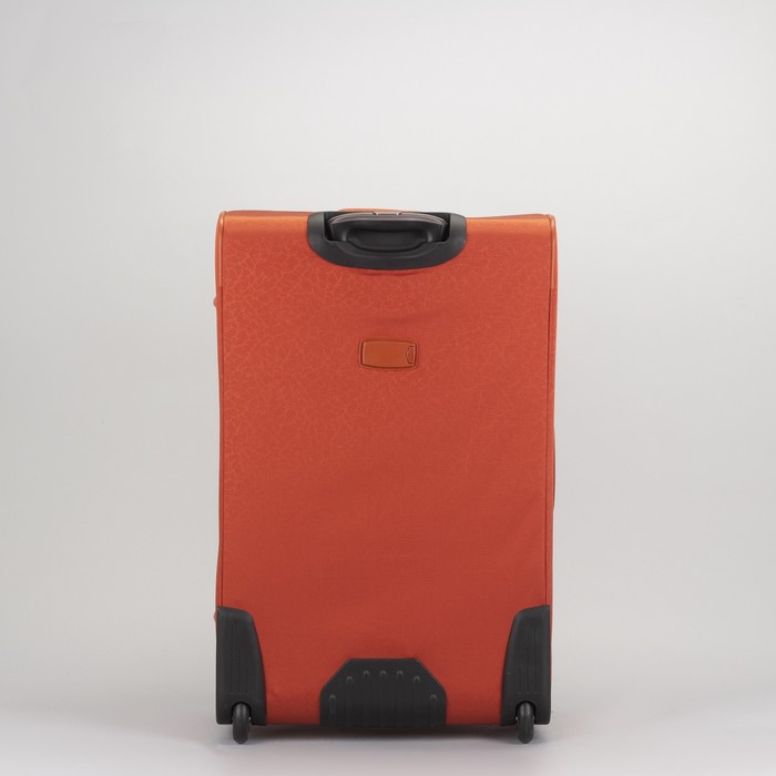 Чемодан большой 28", отдел на молнии, с расширением, 2 наружных кармана, кодовый замок, 2 колеса, цвет терракотовый