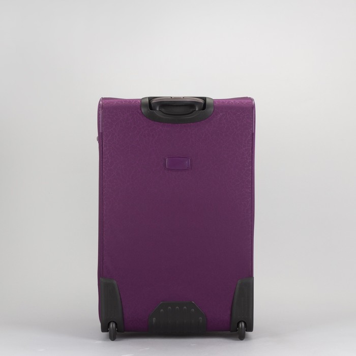Чемодан большой 28", отдел на молнии, с расширением, 2 наружных кармана, кодовый замок, 2 колеса, цвет фиолетовый