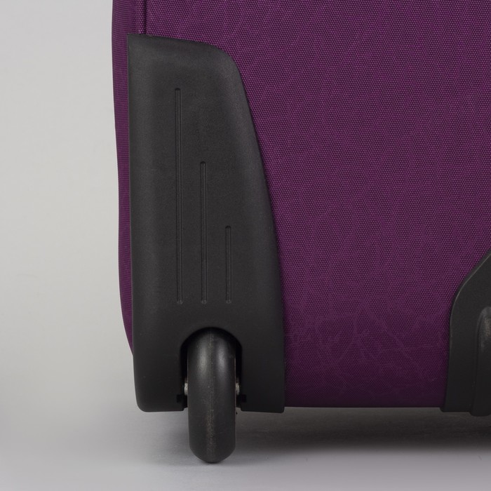 Чемодан большой 28", отдел на молнии, с расширением, 2 наружных кармана, кодовый замок, 2 колеса, цвет фиолетовый