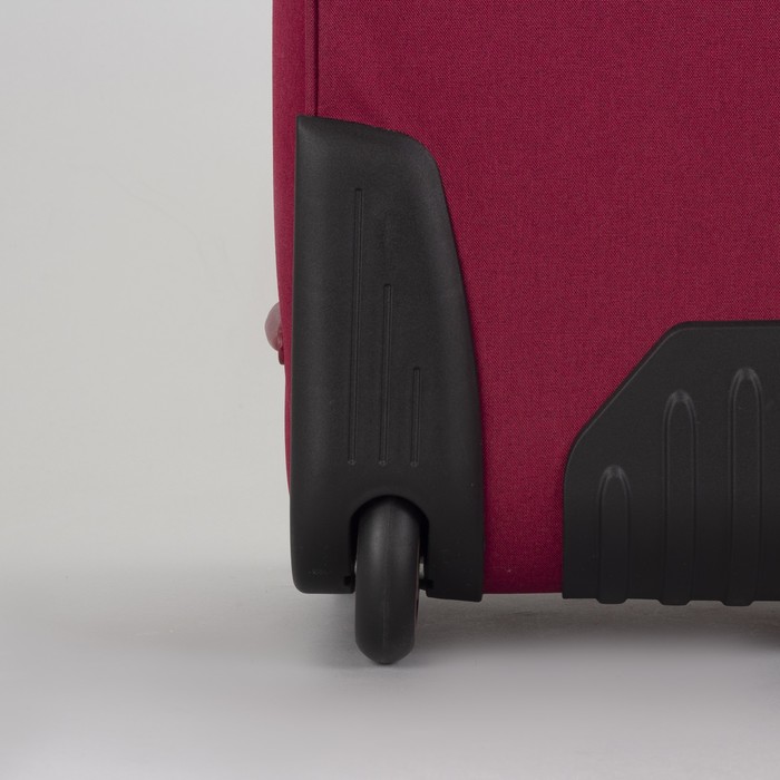 Чемодан малый 20", отдел на молнии, с расширением, 2 наружных кармана, кодовый замок, 2 колеса, цвет красный