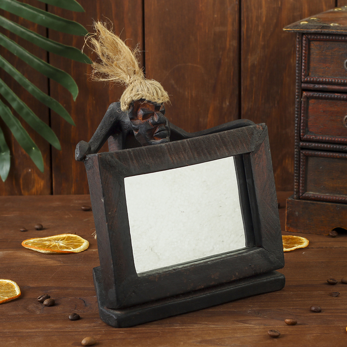 Сувенир фоторамка "Асмат" дерево, стекло/зеркало МИКС 10х15 см