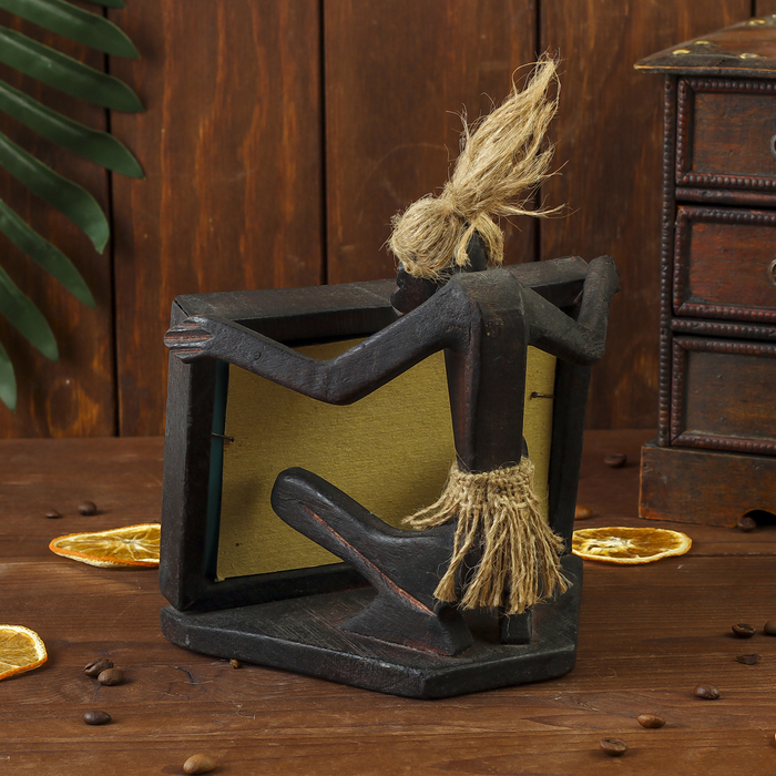 Сувенир фоторамка "Асмат" дерево, стекло/зеркало МИКС 10х15 см