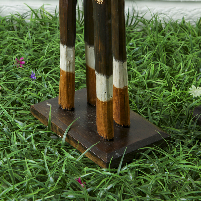 Сувенирный набор "Жирафы" (100,80,60) см, узор с сердечками-резьба, дерево