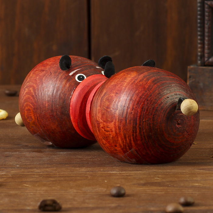 Сувенир "Целующиеся поросята"14х5см, дерево