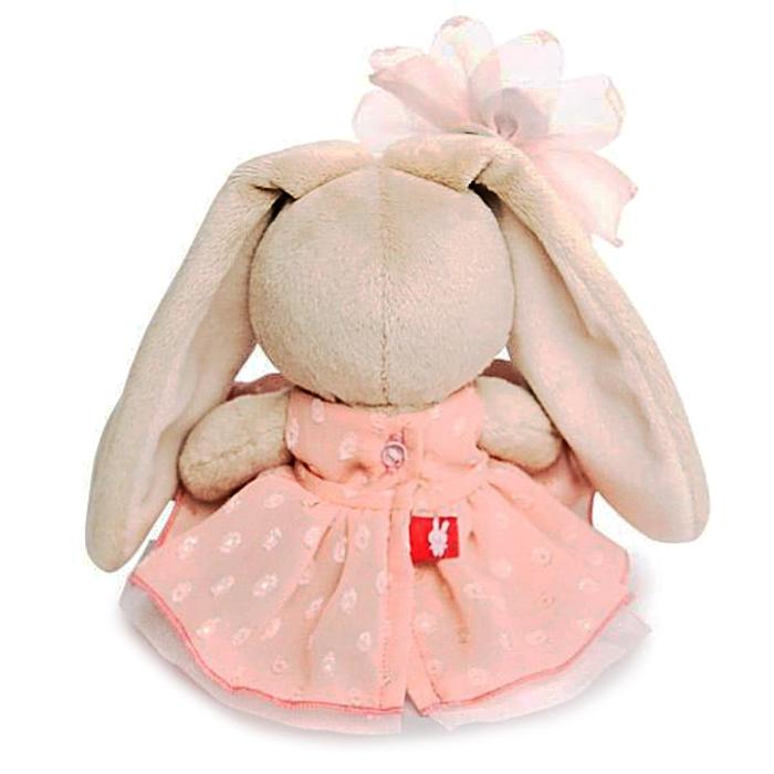 Мягкая игрушка «Зайка Ми» в персиковом платье, 15 см
