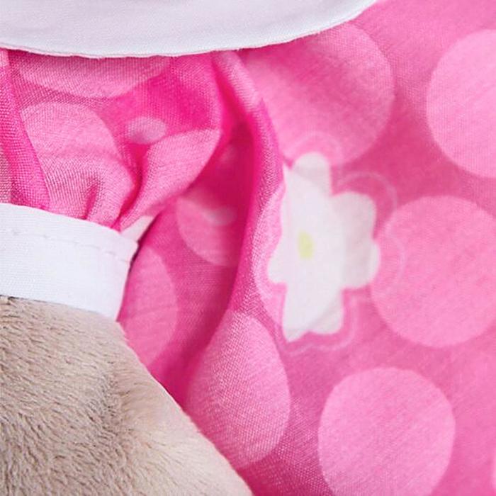 Мягкая игрушка «Зайка Ми» в розовом платье с белым воротничком, 23 см