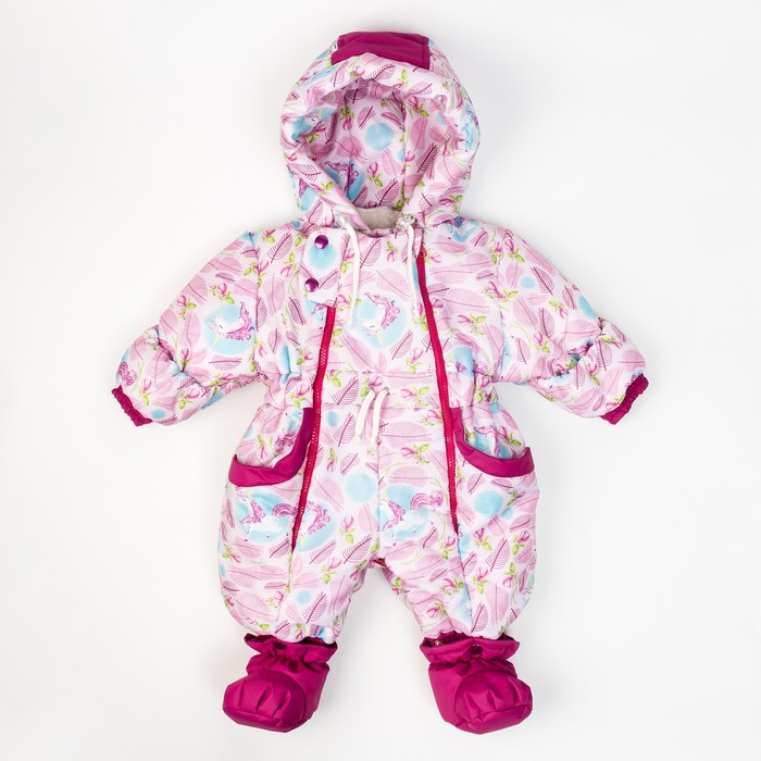Комбинезон-транформер Крошка Я "Единорог", розовый, р.24, рост 68-74 см