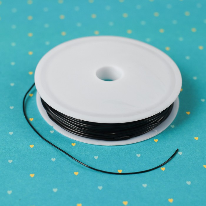 Резинка для бисероплетения диаметр 1 мм, длина 3,5 м, цвет черный