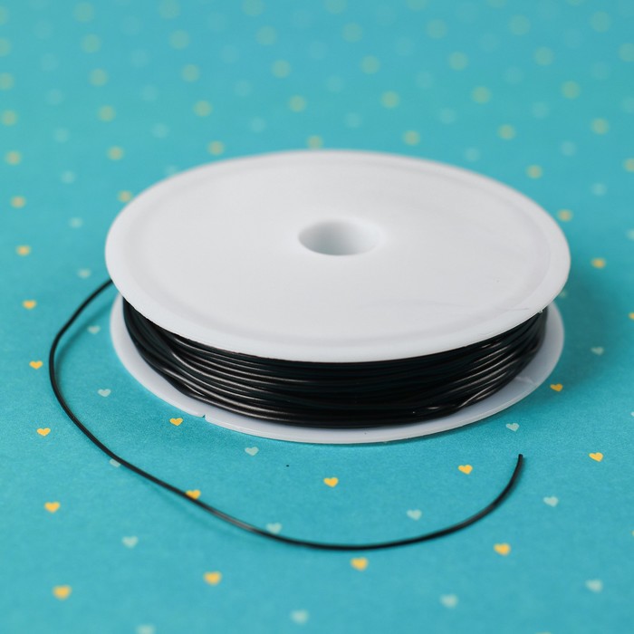 Резинка для бисероплетения диаметр 1 мм, длина 3,5 м, цвет черный