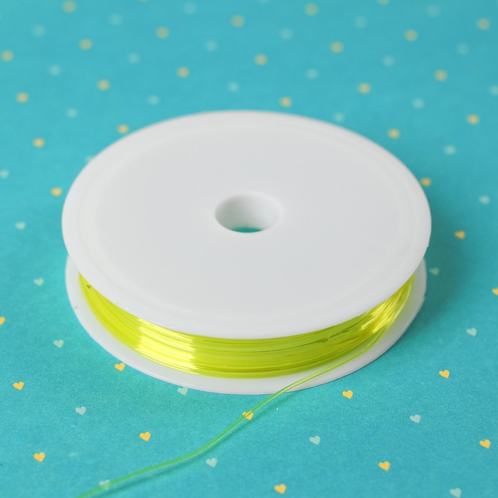 Резинка для бисероплетения диаметр 1 мм, длина 3,5 м, цвет желтый