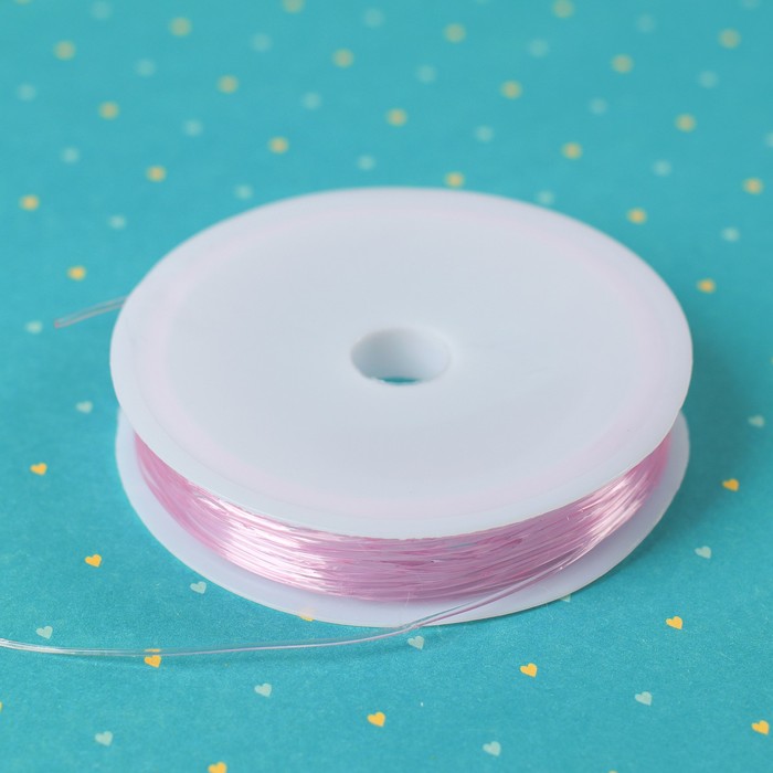 Резинка для бисероплетения диаметр 1 мм, длина 3,5 м, цвет розовый