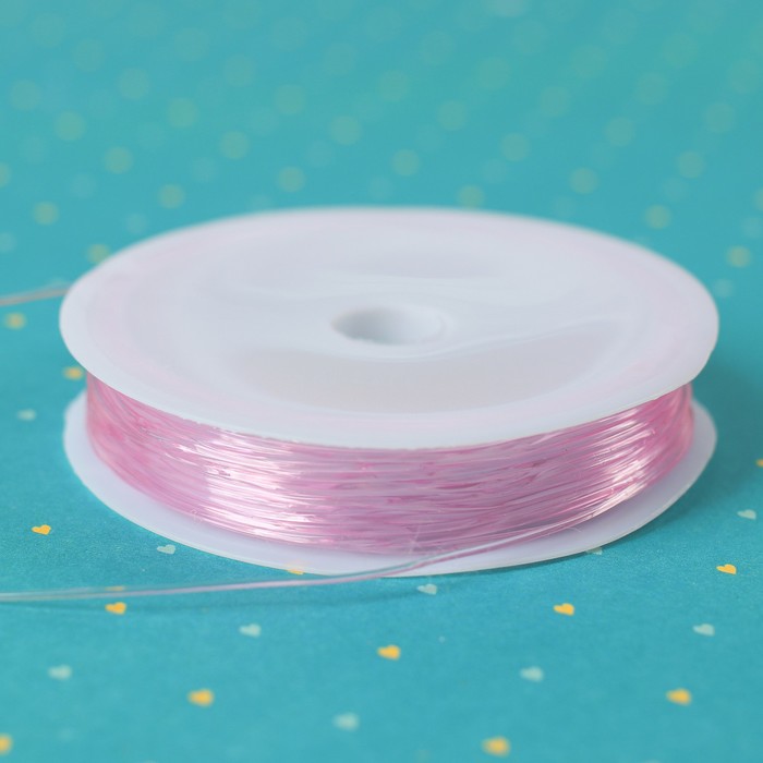 Резинка для бисероплетения диаметр 1 мм, длина 3,5 м, цвет розовый