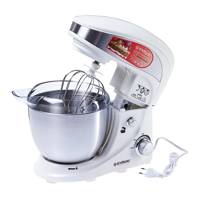 Миксер Endever Skyline SM-15, 600 Вт, 4 л, 3 насадки, белый