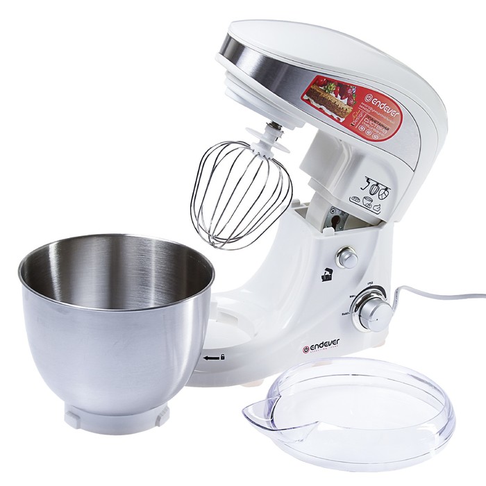 Миксер Endever Skyline SM-15, 600 Вт, 4 л, 3 насадки, белый