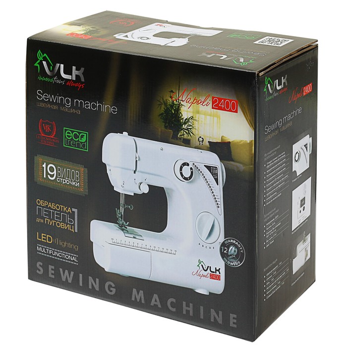 Швейная машина VLK Napoli 2400, 19 видов строчки, электромеханическая, белая