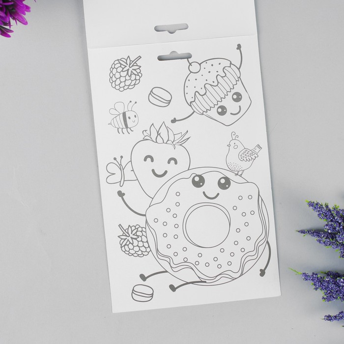 Набор для создания кошелька из фетра "Арбуз" + нитки, игла