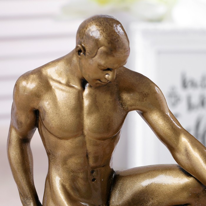 Часы настольные "Атлет", цвет золото, 26.5х11.5х7.5 см