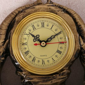 Часы настольные "Два слона", цвет золото, 30х20х7 см от Сима-ленд