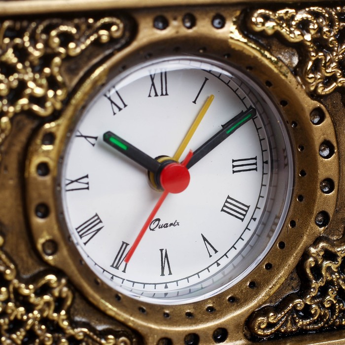 Часы настольные "Эвтерпа", цвет золото, 26х11.5х7.5 см