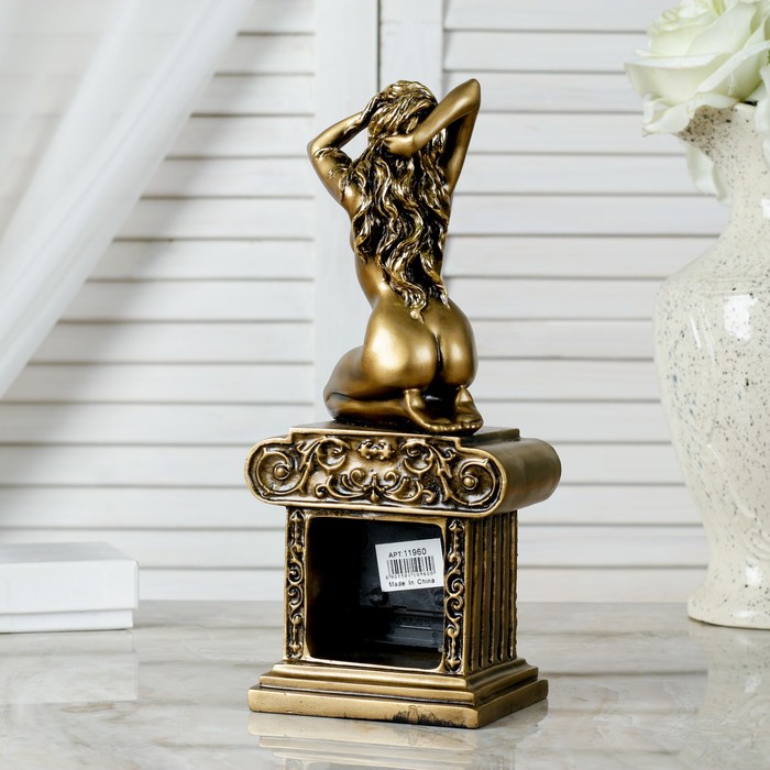 Часы настольные "Эрато", цвет золото, 26х11.5х7.5 см