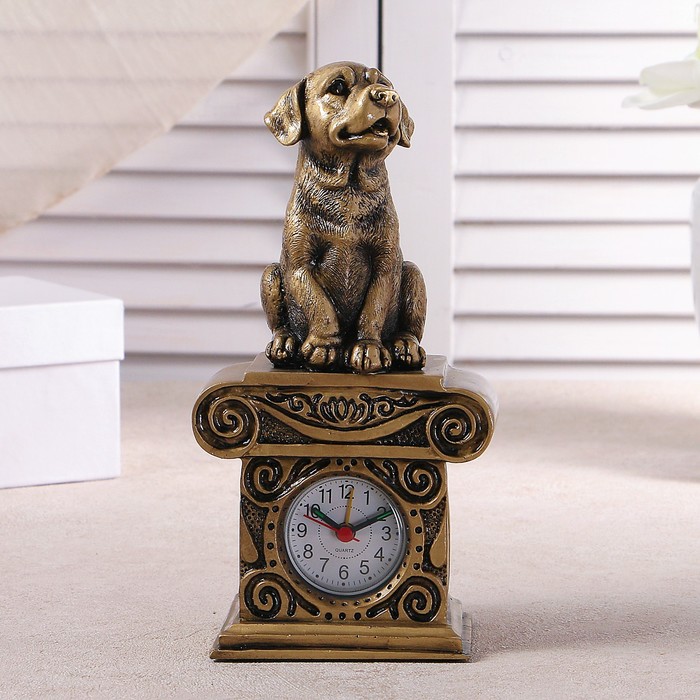 Часы настольные "Лабрадор", h=23 см