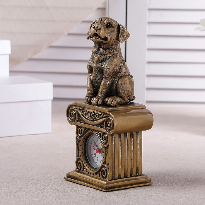 Часы настольные "Лабрадор", h=23 см