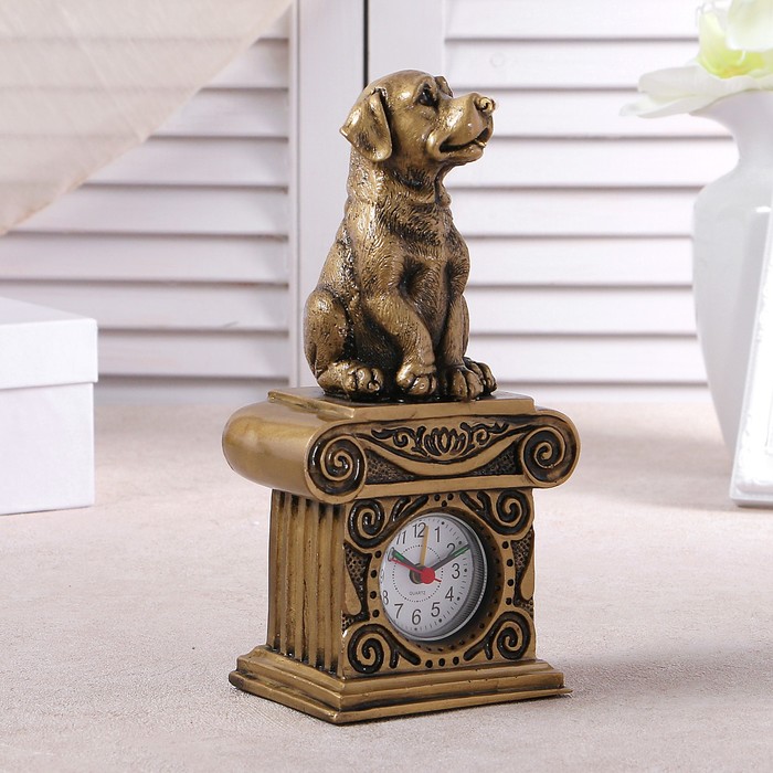 Часы настольные "Лабрадор", h=23 см