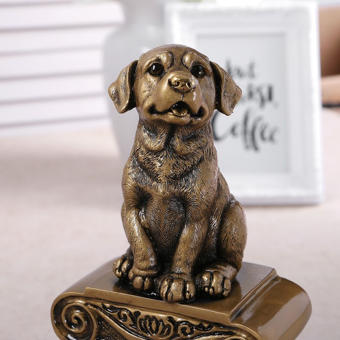 Часы настольные "Лабрадор", h=23 см