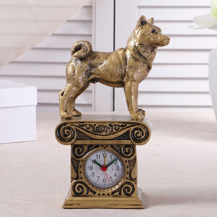 Часы настольные "Лайка", h=23 см