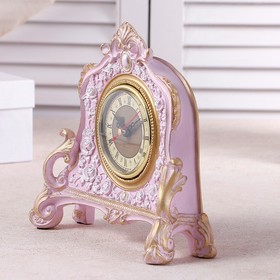 

Часы настольные "Каминные", цвет розовый, 21х19х6.5 см