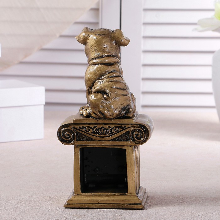 Часы настольные "Бульдог", h=23 см