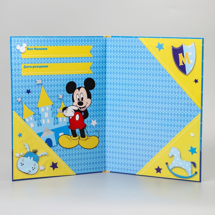 Обложка для документов "Первые документы нашего сыночка", Микки Маус