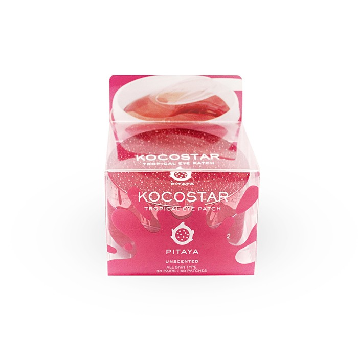 Патчи гидрогелевые для глаз Kocostar тропические фрукты, питахайя, 60 шт, 90 г