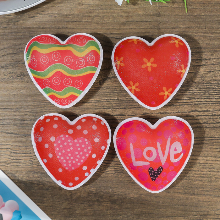 Ночник пластик "Сердца" от 3хLR44 МИКС 7,5х3,5х7 см