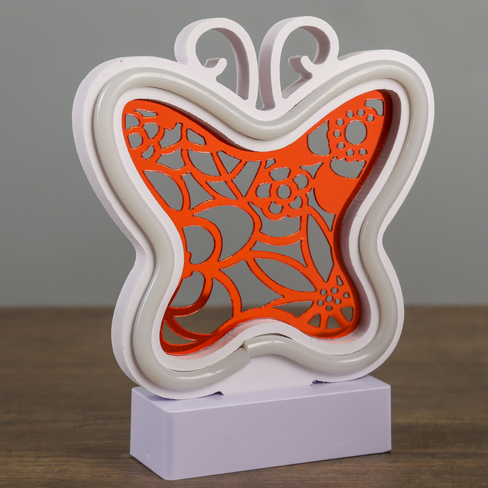 Ночник "Бабочка" 3AAA диодная лента МИКС 3AAA 5х17х19,5 см