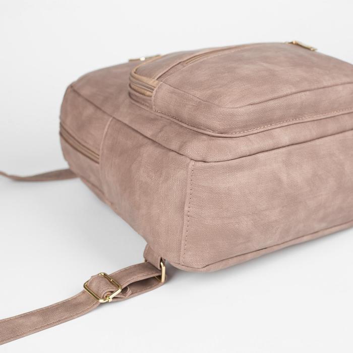 Рюкзак мол Зарина, 27*15*32, отд на молнии, 2 н/кармана, какао