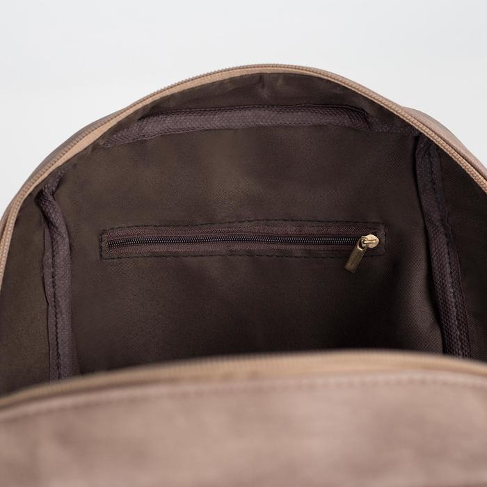 Рюкзак мол Зарина, 27*15*32, отд на молнии, 2 н/кармана, какао